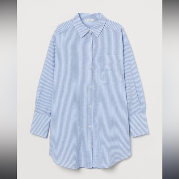 H&M linen blend shirt - Picture 1 of 2